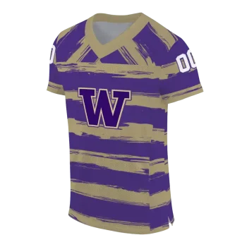 custom washington huskies art stripe purple jersey fashion forward