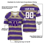 custom washington huskies art stripe purple jersey best selling