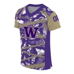 custom washington huskies camo shatter purple jersey best selling