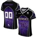custom washington huskies halftone slant purple black jersey best selling
