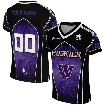 custom washington huskies halftone slant purple black jersey best selling