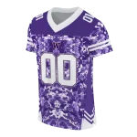 custom washington huskies mirrored pattern purple jersey best selling