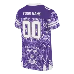 custom washington huskies mirrored pattern purple jersey best selling