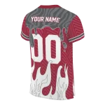 custom washington state cougars dripping flames crimson white jersey best selling