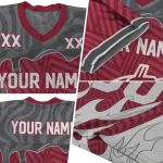 custom washington state cougars dripping flames crimson white jersey best selling