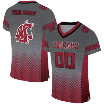 custom washington state cougars halftone sweep grey black jersey best selling