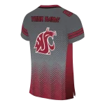 custom washington state cougars halftone sweep grey black jersey best selling