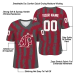 custom washington state cougars stripe splatter crimson jersey best selling