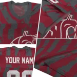 custom washington state cougars stripe splatter crimson jersey best selling