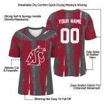 custom washington state cougars striped texture crimson jersey best selling