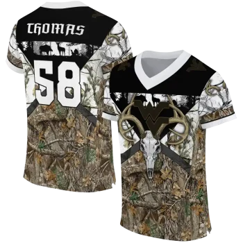 custom west virginia mountaineers antler skull camouflage hunting jersey best selling