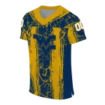 custom west virginia mountaineers rugged stripes blue jersey best selling