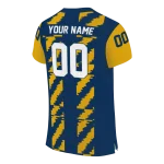 custom west virginia mountaineers stripe block blue jersey best selling