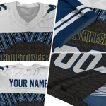 custom west virginia mountaineers tire arrows blue black white jersey best selling