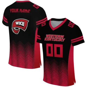 custom western kentucky hilltoppers halftone sweep black jersey best selling