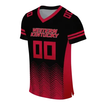 custom western kentucky hilltoppers halftone sweep black jersey fashion forward