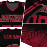 custom western kentucky hilltoppers halftone sweep black jersey best selling