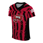 custom western kentucky hilltoppers stripe splatter red jersey best selling