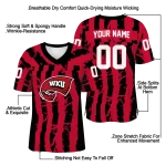 custom western kentucky hilltoppers stripe splatter red jersey best selling