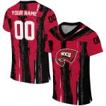 custom western kentucky hilltoppers striped texture red jersey best selling
