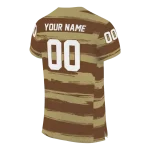 custom western michigan broncos art stripe brown jersey best selling