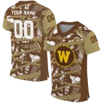 custom western michigan broncos camo shatter brown jersey best selling