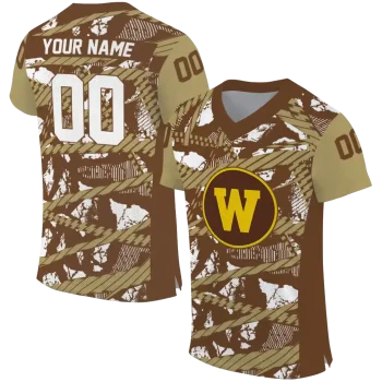 custom western michigan broncos camo shatter brown jersey best selling