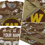 custom western michigan broncos camo shatter brown jersey best selling