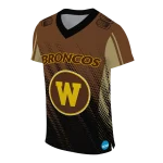 custom western michigan broncos halftone flow brown black jersey best selling