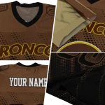 custom western michigan broncos halftone flow brown black jersey best selling