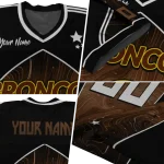 custom western michigan broncos halftone slant brown black jersey best selling