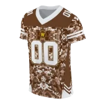 custom western michigan broncos mirrored pattern brown jersey best selling