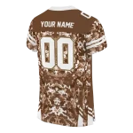 custom western michigan broncos mirrored pattern brown jersey best selling