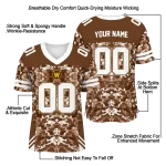 custom western michigan broncos mirrored pattern brown jersey best selling