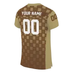 custom western michigan broncos stacked rectangle brown jersey best selling