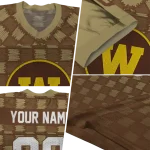 custom western michigan broncos stacked rectangle brown jersey best selling