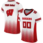 custom wisconsin badgers halftone sweep white black jersey best selling