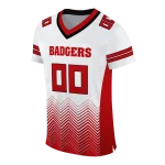 custom wisconsin badgers halftone sweep white black jersey best selling