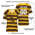 custom wyoming cowboys art stripe brown jersey best selling