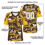 custom wyoming cowboys camo shatter brown jersey best selling