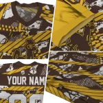 custom wyoming cowboys camo shatter brown jersey best selling