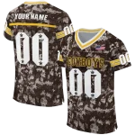 custom wyoming cowboys camouflage abstract brown jersey best selling