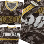 custom wyoming cowboys camouflage abstract brown jersey best selling