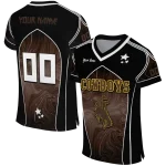 custom wyoming cowboys halftone slant brown black jersey best selling