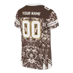 custom wyoming cowboys mirrored pattern brown jersey best selling