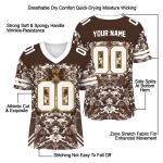 custom wyoming cowboys mirrored pattern brown jersey best selling