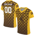 custom wyoming cowboys stacked rectangle brown jersey best selling