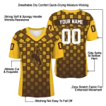 custom wyoming cowboys stacked rectangle brown jersey best selling