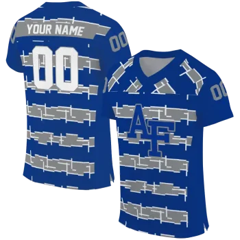 customized air force falcons layered grids blue jersey best selling