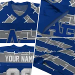 customized air force falcons layered grids blue jersey best selling